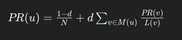 Google Page Ranking Algorithm Formula