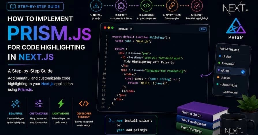 How to Implement Prism.js for Code Highlighting in Next.js: A Step-by-Step Guide